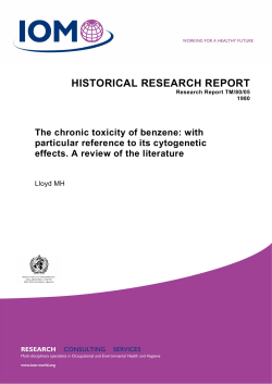 historical research report - Institute of Occupational Medicine