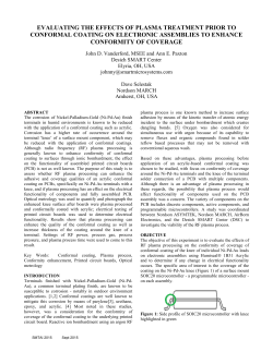 Evaluating the Effects of Plasma Treatment Prior to