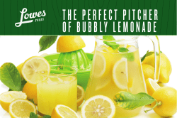 The PerfecT PiTcher of BuBBly lemonade