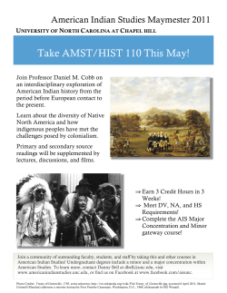 Maymester 2011 - American Indian and Indigenous Studies