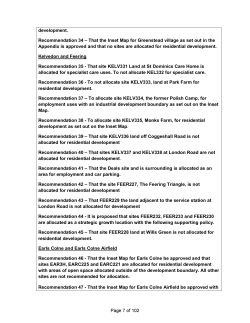 development. Recommendation 34 &ndash; That the Inset Map for