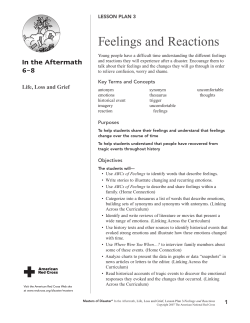 Feelings and Reactions