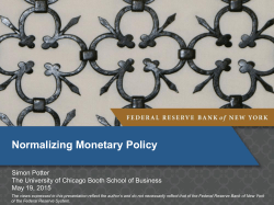 Normalizing Monetary Policy - Federal Reserve Bank of New York