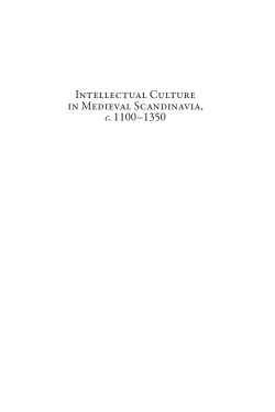 Intellectual Culture in Medieval Scandinavia, c. 1100