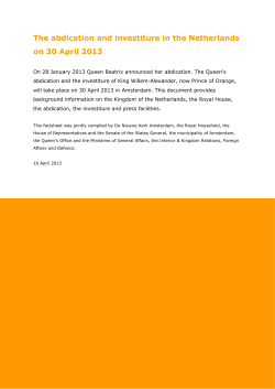 The abdication and investiture in the Netherlands - Staten