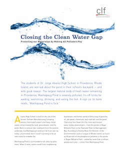 Closing the Clean Water Gap - Conservation Law Foundation