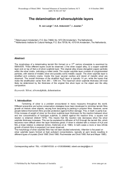 The delamination of silversulphide layers
