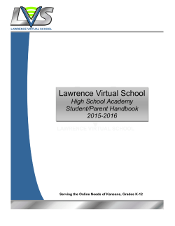 LVS HS Academy Student Handbook 15-16
