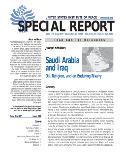 Saudi Arabia and Iraq: Oil, Religion, and an Enduring Rivalry