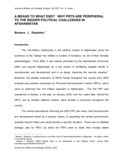 a means to what end? why prts are peripheral to the bigger political