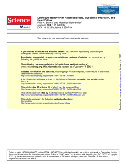 Leukocyte Behavior in Atherosclerosis, Myocardial Infarction, and