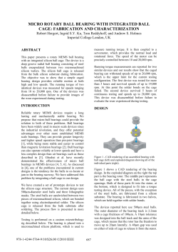 micro rotary ball bearing with integrated ball cage