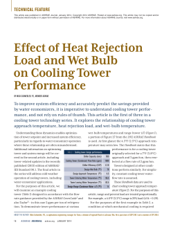 Effect of heat rejection load and wet bulb on cooling tower