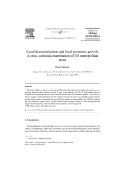 Local decentralization and local economic growth: A cross