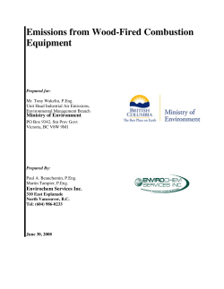 Emissions from Wood-Fired Combustion Equipment