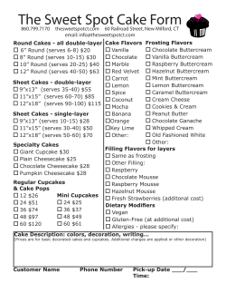 The Sweet Spot Cake Form