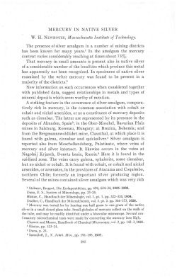 MERCURY IN NATIVE SILVER W. H. NBwuousx,, Massachusetts