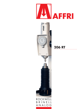 206 RT, 206 RTS Hardness Tester Brochure