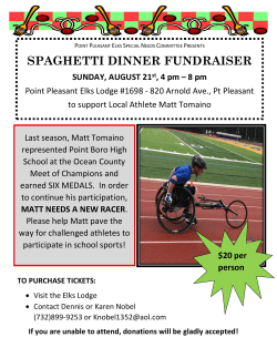 Spaghetti Dinner Fundraiser benefitting Matt Tomaino