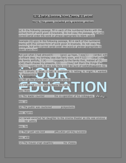 ICSE English Grammar Solved Papers 2010 Solved