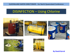 DISINFECTION &ndash; Using Chlorine - Queensland Water Directorate