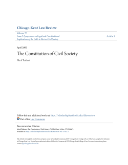 The Constitution of Civil Society