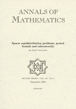Sparse equidistribution problems, period bounds and subconvexity