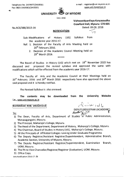 History - University of Mysore