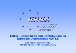 EREA - Capabilities and Contributions in European Aeronautics