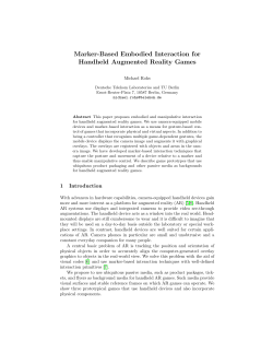 Marker-Based Embodied Interaction for Game