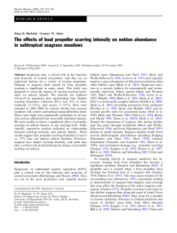 The effects of boat propeller scarring intensity on nekton abundance