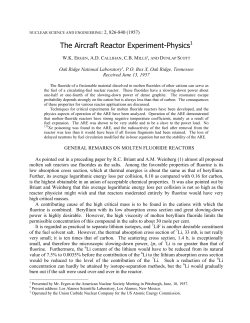 The Aircraft Reactor Experiment--Physics