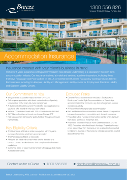 Accommodation Insurance