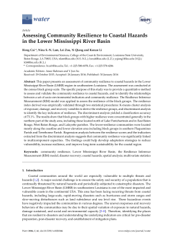 Assessing Community Resilience to Coastal Hazards in the Lower