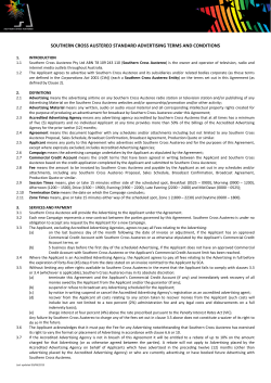 southern cross austereo standard advertising terms and conditions