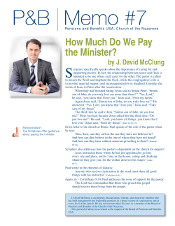 How Much Do We Pay the Minister?