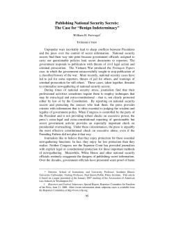 Publishing National Security Secrets