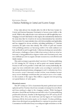 Christian Publishing in Central and Eastern Europe