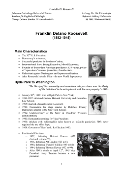 Franklin Delano Roosevelt