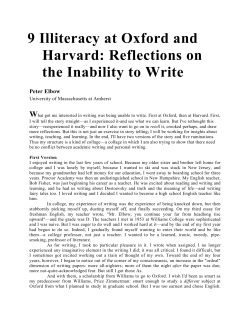 9 Illiteracy at Oxford and Harvard - National Council of Teachers of