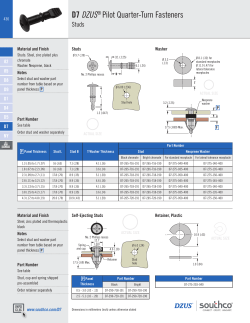 D7 DZUS&reg; Pilot Quarter-Turn Fasteners