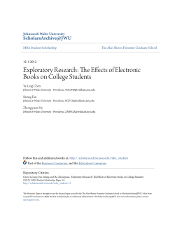 The Effects of Electronic Books on College Students