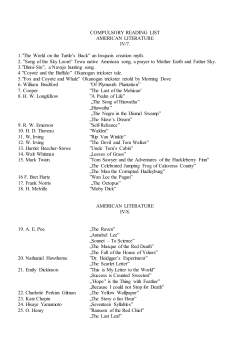 COMPULSORY READING LIST AMERICAN LITERATURE IV/7. 1