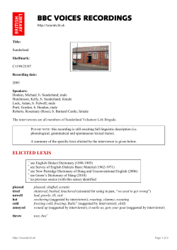 BBC Voices Recordings: Sunderland - British Library