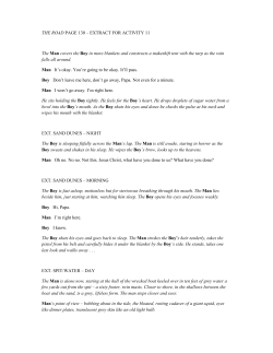 THE ROAD PAGE 130 &ndash; EXTRACT FOR ACTIVITY 11 The Man