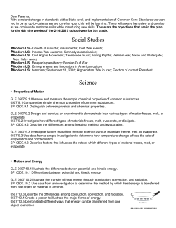 Social Studies Science - Monroe County Schools