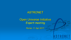 ASTRONET Open Universe Initiative