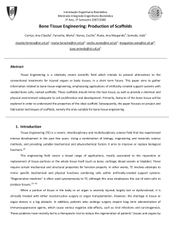Bone Tissue Engineering: Production of Scaffolds