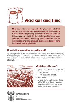 Acid soil and lime