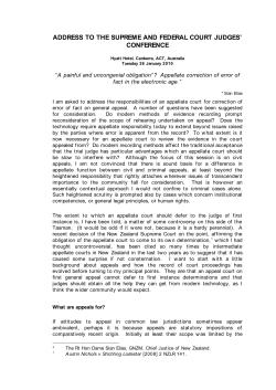 address to the supreme and federal court judges` conference